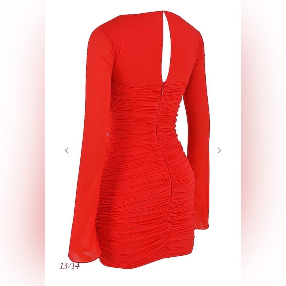 House of CB Scarlet red Dress ($225 retail) size small - Picture 3 of 6